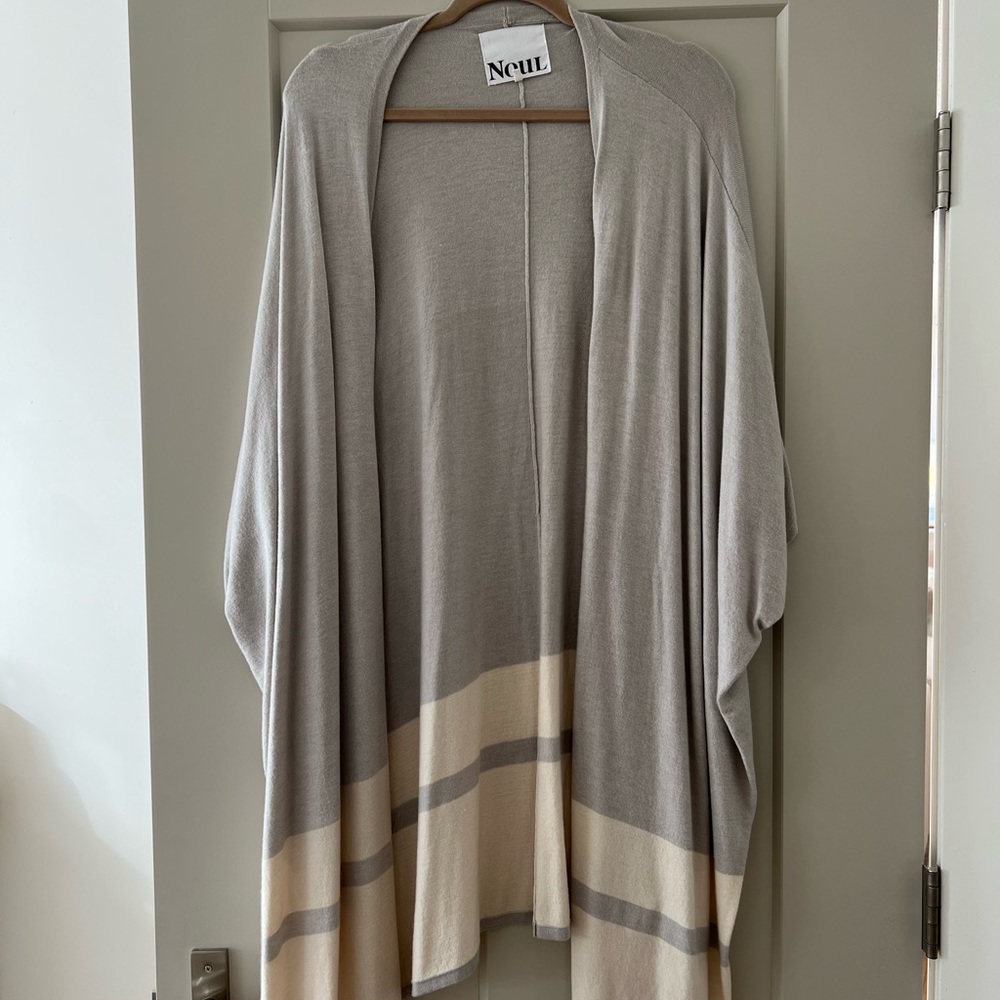 Long open cardigan